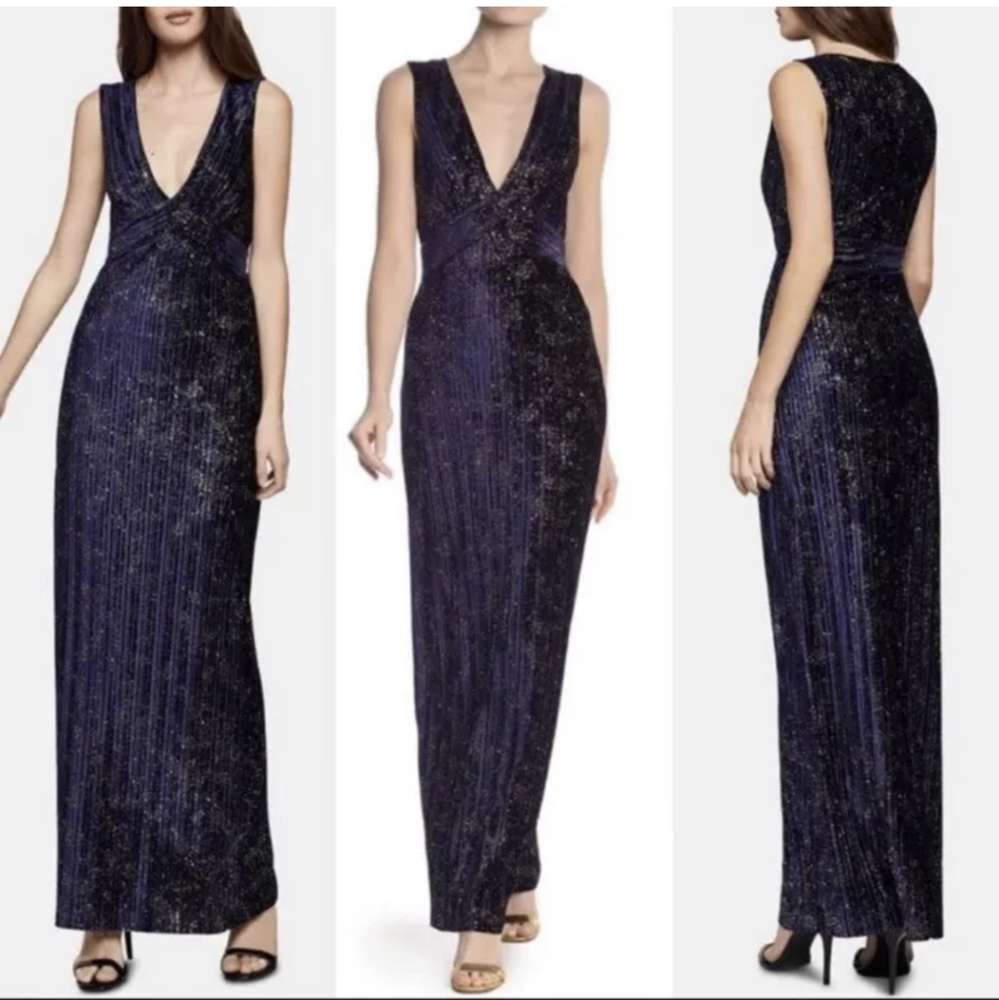 BCBGeneration Blue Velvet Star Maxi Dress